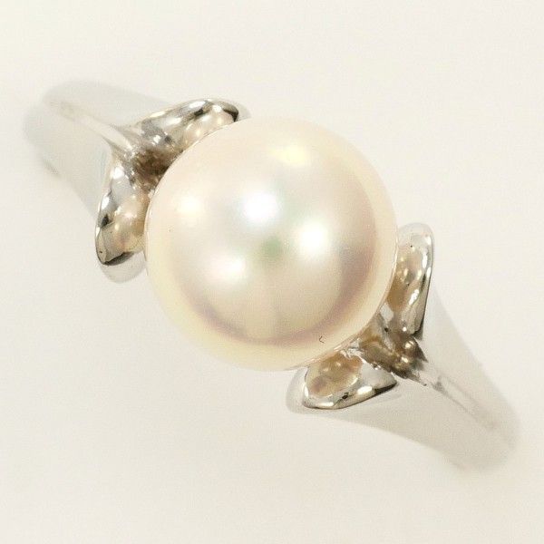 PT 950 リング ring 指輪 7.5号 パール 真珠 約7 mm 総重量約3.7 g