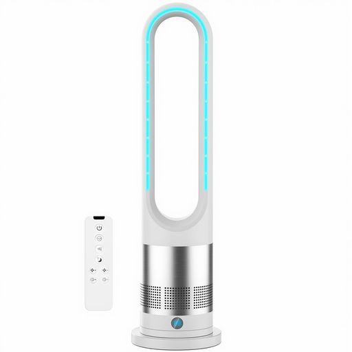 Fyzufタワーファン 羽根なし-DCモーター-電気代大幅節約 扇風機リビング扇風機サーキュレーター羽根なし扇風機DCモーター静音運転8段階送風微風強風大風量100°左右首振り9 H切タイマー…