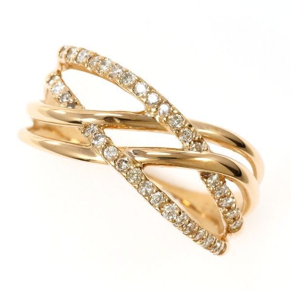 K 18 PG リング ring 指輪 13号 ダイヤ 0.24 総重量約3.5 g