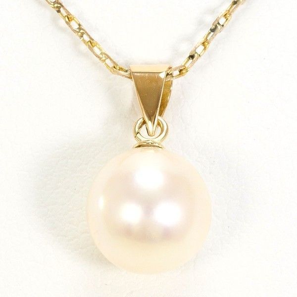 K 18 YG ネックレス necklace パール 真珠 総重量約2.2 g 約39 cm