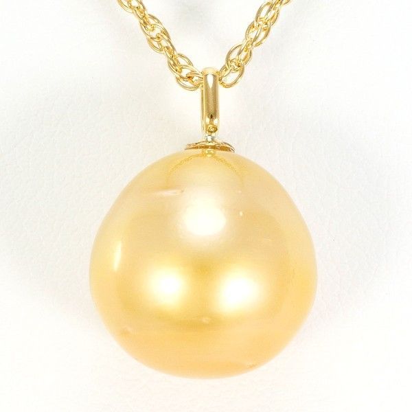 K 18 YG ネックレス necklace パール 真珠 総重量約6.9 g 約40 cm