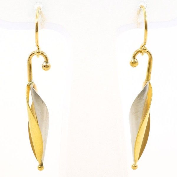 PT K 18 YGPG ピアス pierced earrings 総重量約1.7 g