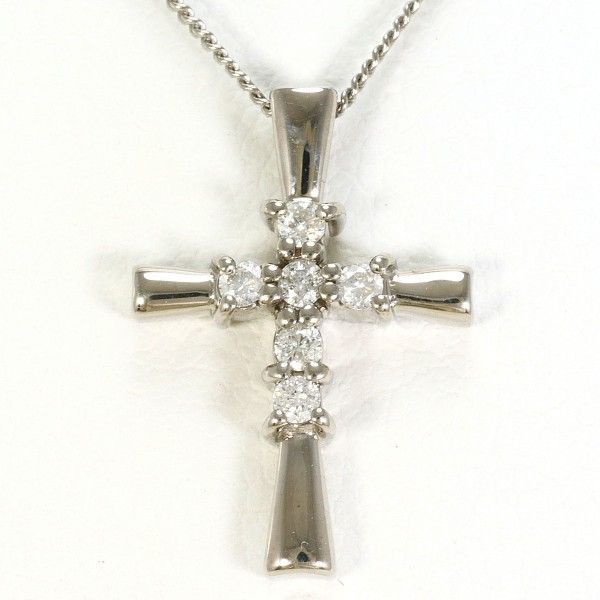 K 10 WG 14 ネックレス necklace ダイヤ 0.10 総重量約2.0 g 約40 cm