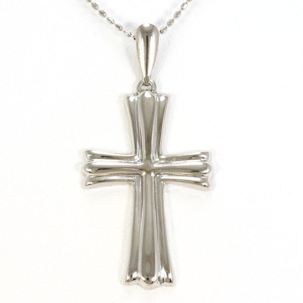 14 K WG ネックレス necklace 総重量約3.2 g 約40 cm