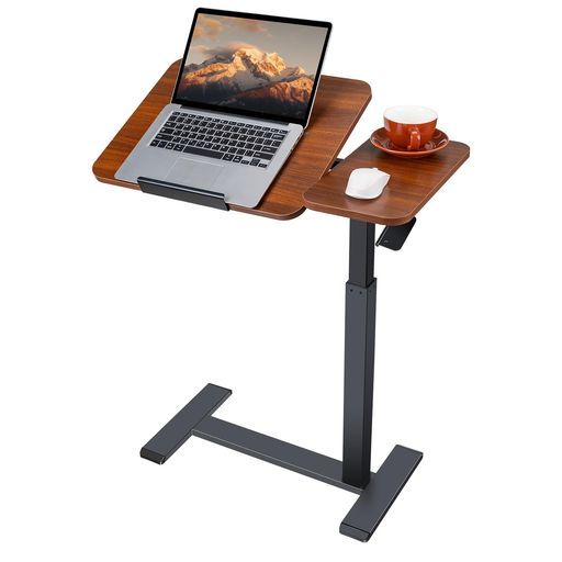 昇降式サイドテーブル幅70x奥行40cmx高さ66-104cm天板無段階角度調整