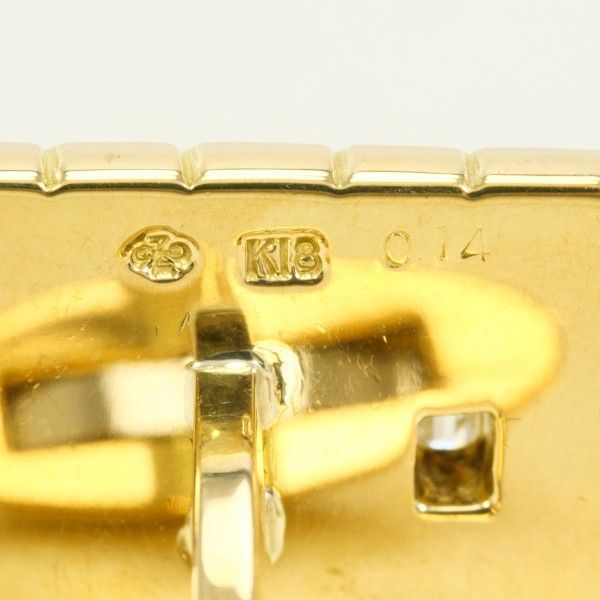 K18YG カフス ダイヤ 0.14 ×2 カード鑑別書 総重量約22.5g - メルカリ