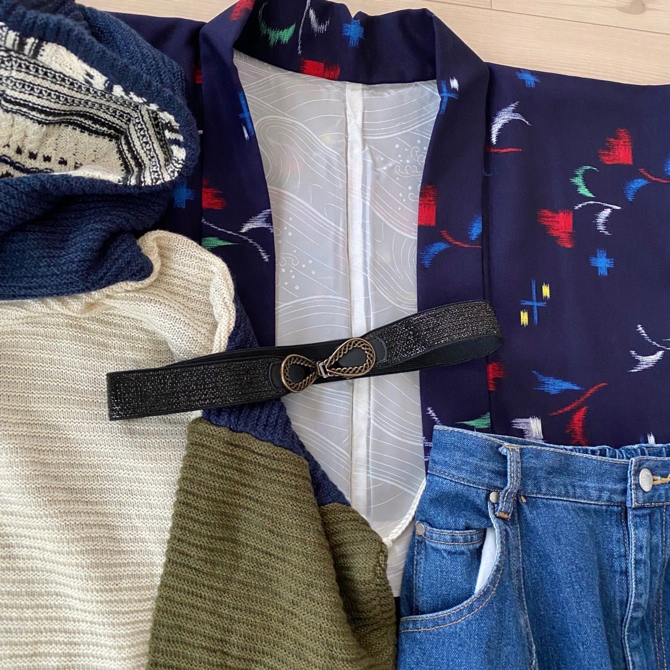 和洋折衷コーデセット 紺系 4点セット - メルカリ