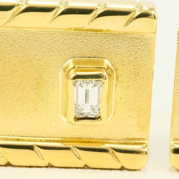 K18YG カフス ダイヤ 0.14 ×2 カード鑑別書 総重量約22.5g - メルカリ