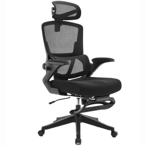 オフィスチェアデスクチェア椅子テレワーク疲れないイス 145°リクライニングチェアフットレスト付き可動式ランバーサポート連動式アームレスト2 DヘッドレストロッキングS型背…