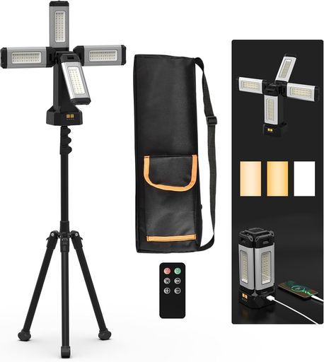 アルミニウム製ケースLED投光器は8000lm超高輝度・USB充電式。3モード