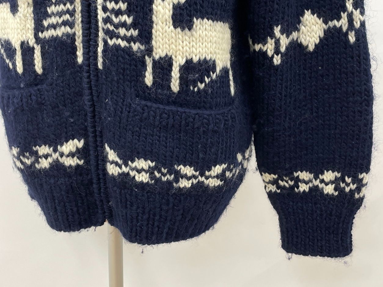 ファーストダウン FIRST DOWN カウチンニット L ネイビー ジャケット