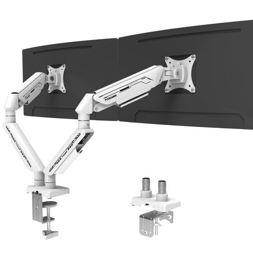 Fydeamerデュアルモニターアーム2画面17-35インチ対応PC湾曲モニター対応液晶ディスプレイアームゲーミングモニタースタンドガススプリングVESA規格対応75 X 75|100 100多角度調節耐荷重11 kgデュ…