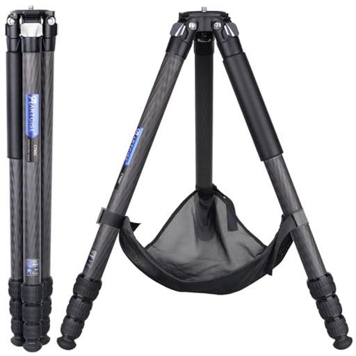 .5 cm管経カーボン三脚コンパクトトラベルカーボンファイバーカメラビデオ三脚4段ナットロック式DSLR|一眼レフ|デジタルに適用耐荷重20キロ