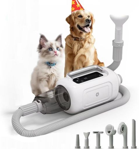 Yolopetペットドライヤー犬ドライヤーペット用ドライヤーペット用ドライヤーペット用ドライヤー猫ドライヤーペット乾燥機5段階调整 恒温保護13300 PA超強力吸引2段階の吸引力低騒音抜…