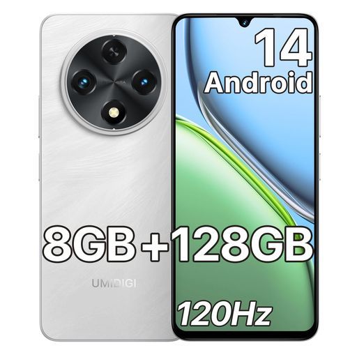 UMIDIGIスマホSIMフリー120 Hzスマートフォン 1 TBTF拡張 6.9”HD 大画面8コア .2アンドロイドSmartPhone 6000 mAh