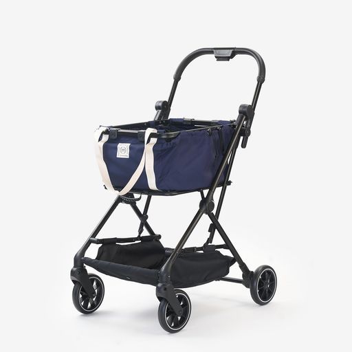 mysmooi ミスモーイ クラシックブルー ショッピングカートキャリーカート買い物カート軽量4輪コンパクト折りたたみマイバッグ付き