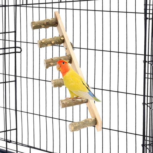 鳥止まり木スタンド6連階段天然木インコ止まり木爪研ぎ鳥おもちゃ
