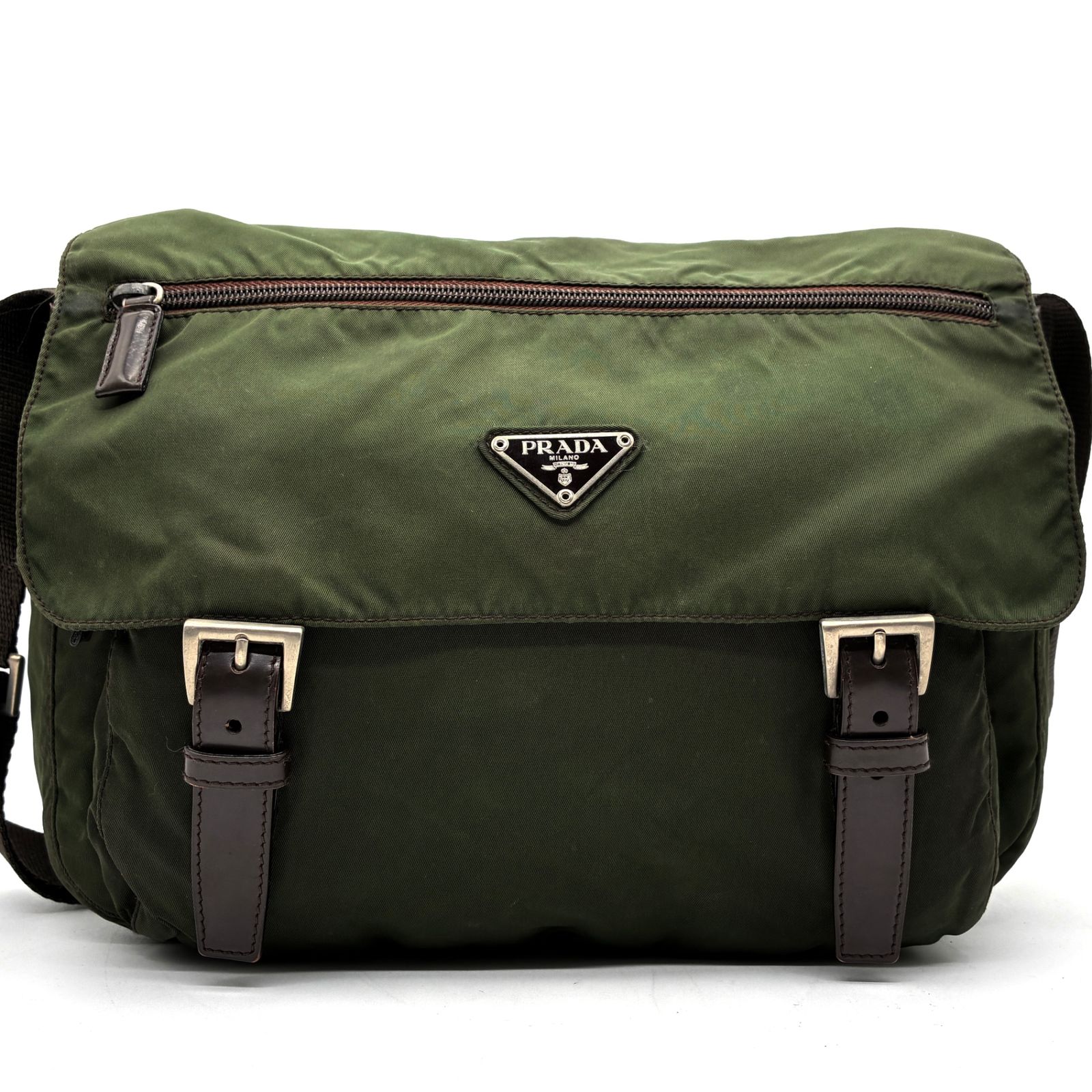 正規品 PRADA プラダ ショルダーバッグ 三角ロゴ フラップ 斜め掛け