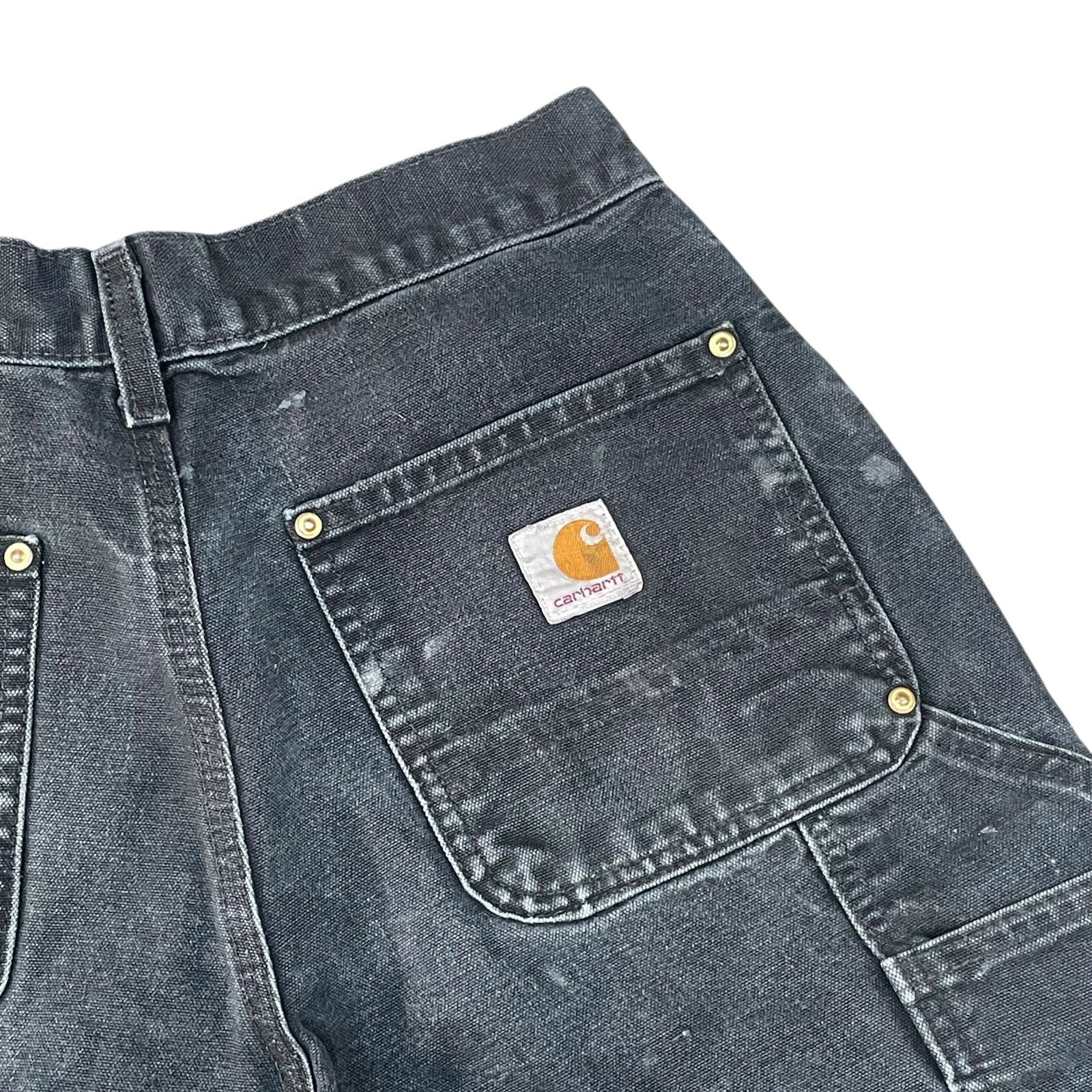 CARHARTT】B01 DOUBLE KNEE PAINTER PANTS BLACK MADE IN USA 