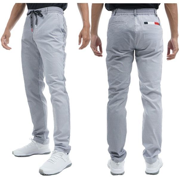 トミーヒルフィガー ゴルフ メンズ シアサッカー テーパードパンツ