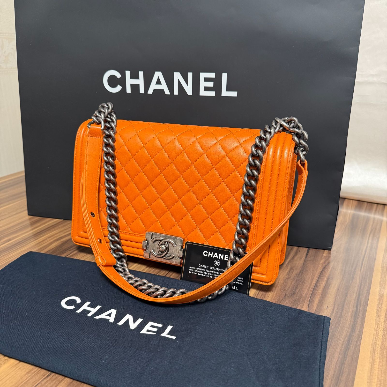 20番台 CHANEL シャネル バッグ ボーイシャネル28 マトラッセ ラムスキン