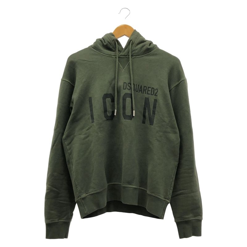 【中古】DSQUARED2 Icon Hooded Sweatshirt パーカー S グリーン ディースクエアード[10][240010501328] 中古】DSQUARED2 Icon Hooded Sweatshirt パーカー S グリーン ディー