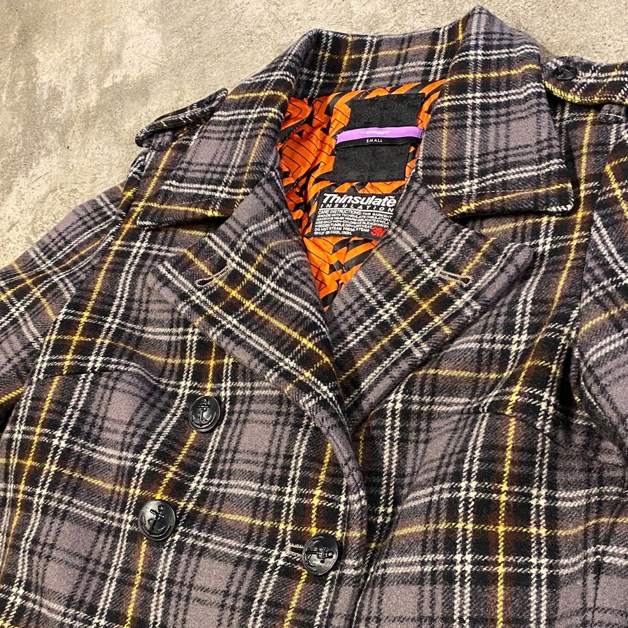 00s SWAGGER L/S WOOL CHECK P-COAT スワッガー 長袖 ウール チェック 