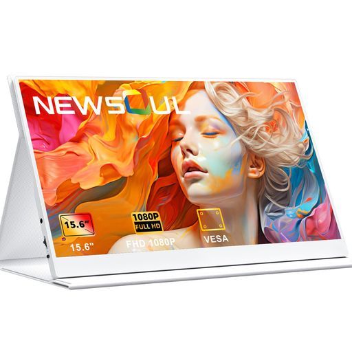 Newsoulモバイルモニター白モバイルディスプレイホワイトポータブル