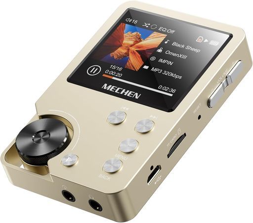 プレーヤーハイレゾ音楽プレーヤーHiFiロスレスオーディオプレーヤー合金製64 GBマイクロSDカード付き256 GBまで拡張 操作簡単省エネストラップ穴付き