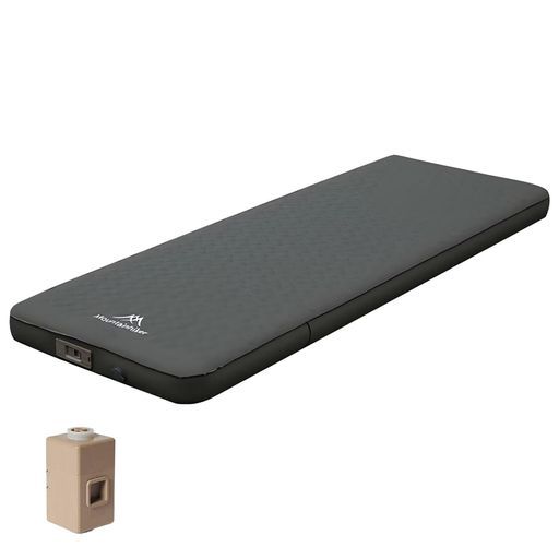 Mountainhikerエアマットレス厚さ10 cm電動エアポンプ内蔵キャンプ 車中泊 防災用インフレーターマットR値8.0緊急時の屋外での使用に最適です オリーブグリーン 幅70 cm