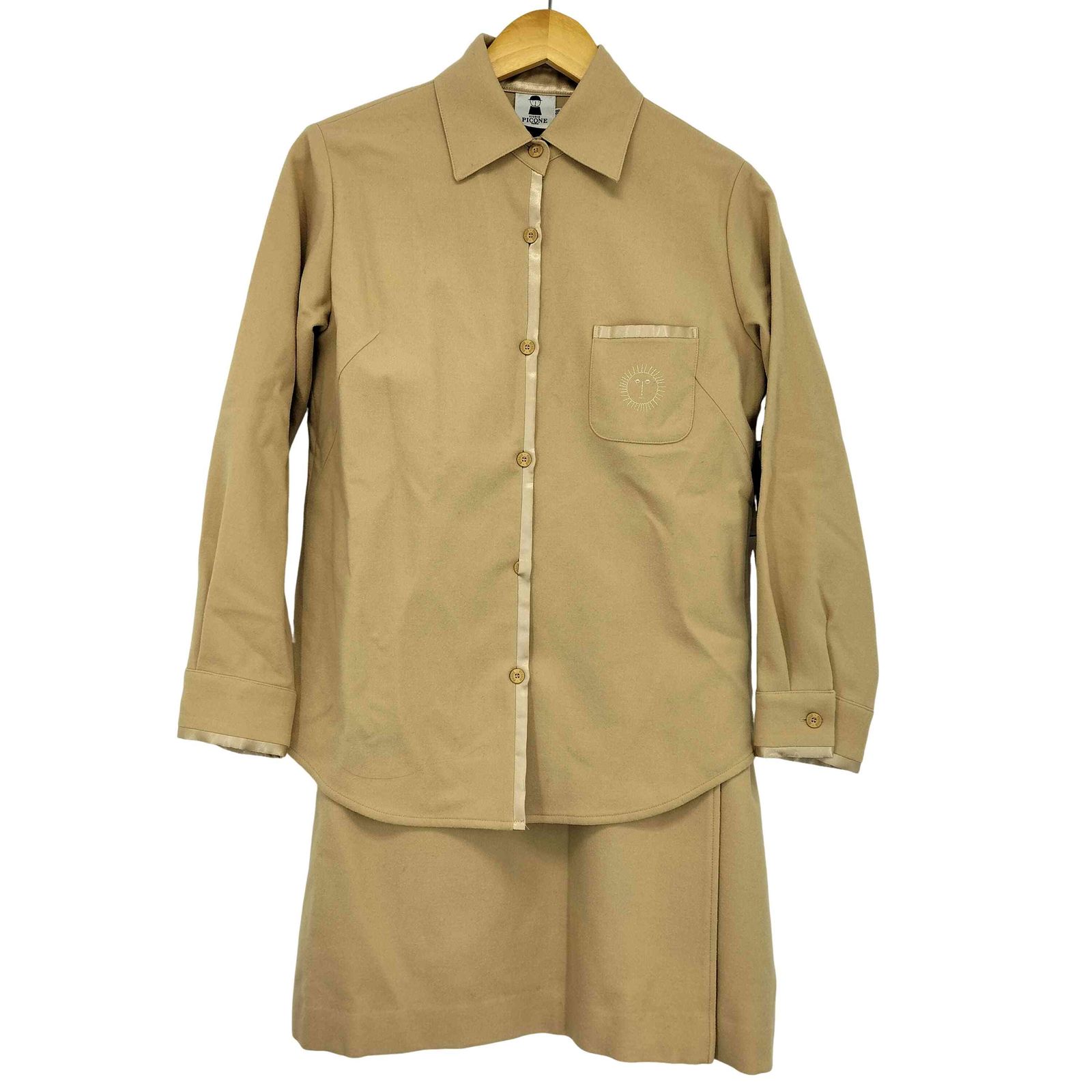 スタジオピッコーネ STUDIO PICONE パイピングデザイン ウールセットアップ レディース 上38 下40