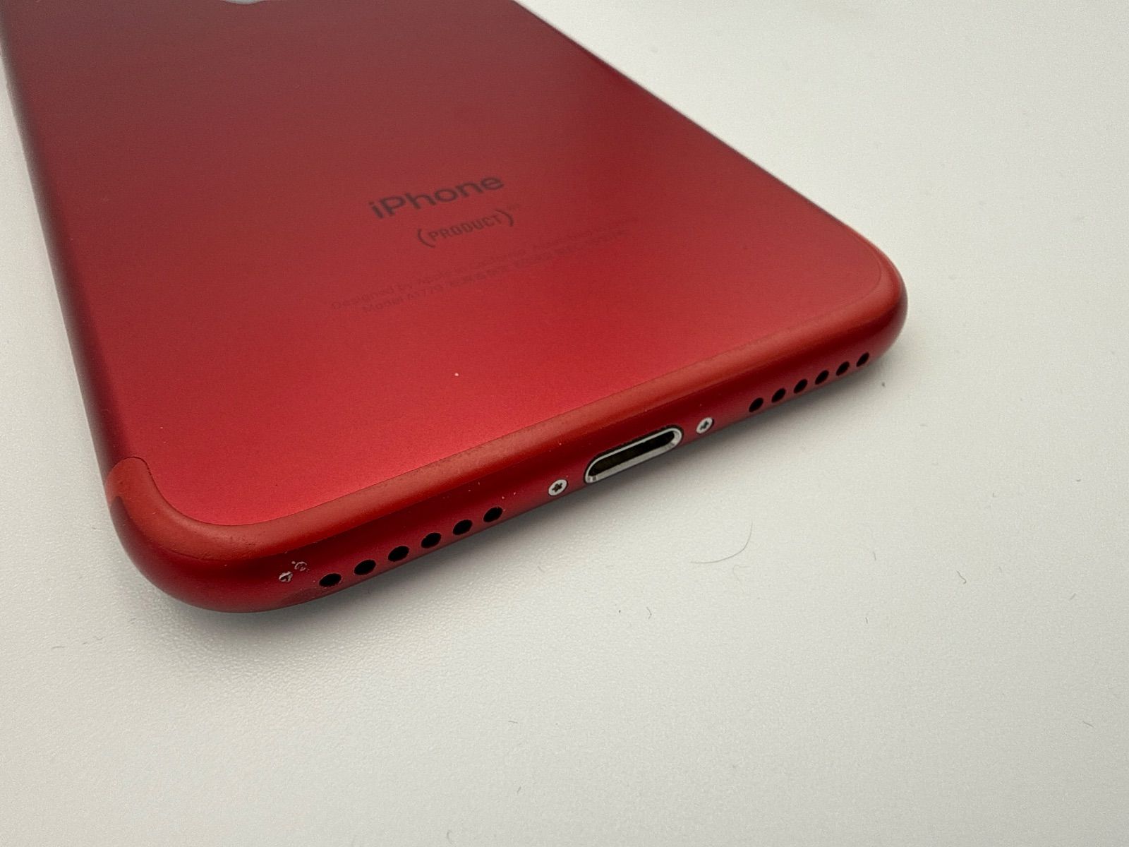 バッテリー容量86％ SIMフリー iPhone7 128GB レッド au 赤 - メルカリ