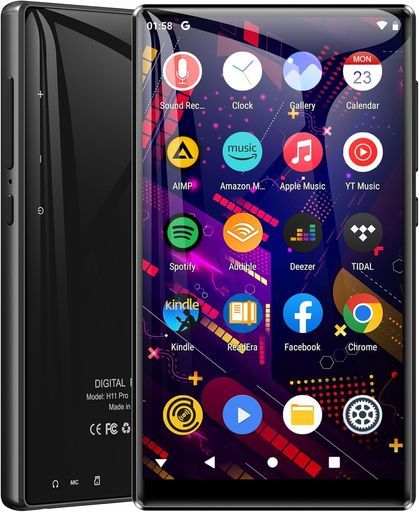 MECHEN 5インチMP 3プレーヤー128 GBTFカード付きAndroid 9.0音楽プレーヤー3 GB 32 GB内蔵ミュージックプレーヤー多機能MP 4プレーヤー1080 pHDデジタルオーディオプレーヤー