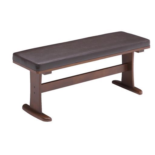 ダイニングベンチ2人掛け幅113 x奥行34 x高さ43 cmダークブラウン462519