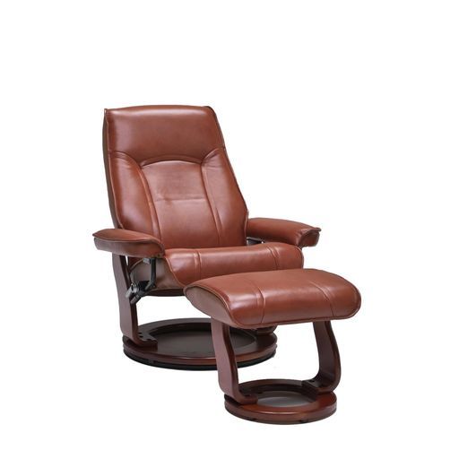 リクライニングチェア1人用映画鑑賞パーソナルチェア革 合成皮革ブラウン462548