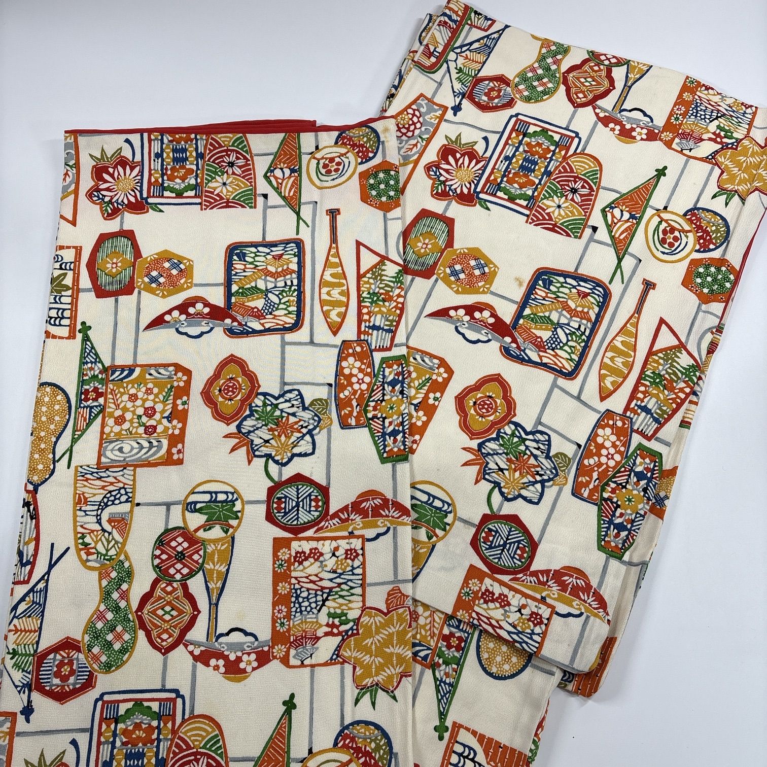 小紋 5枚 正絹 着物まとめ売り 同梱購入歓迎 リメイク用 着付け練習用