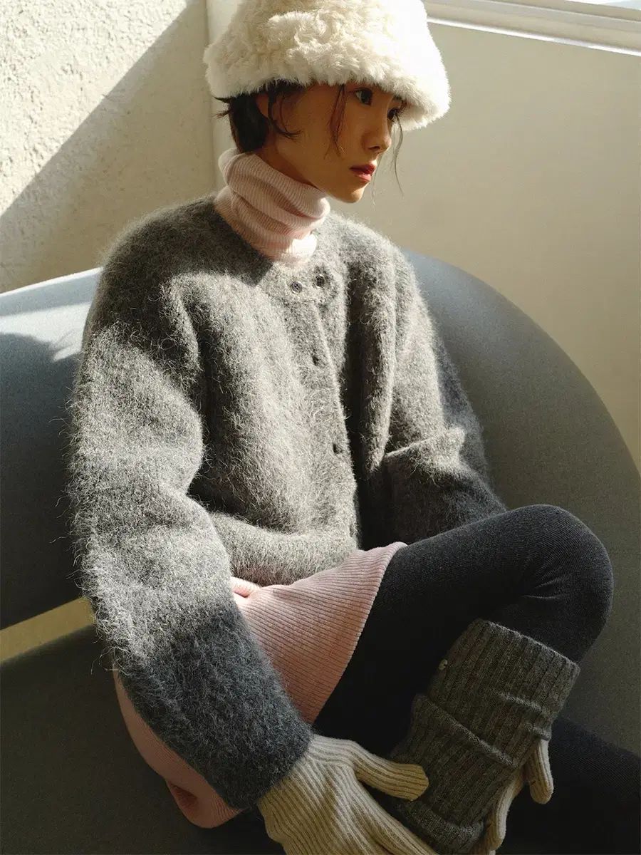 ウールのクラウド アルパカ パーカ moui Cloud alpaca