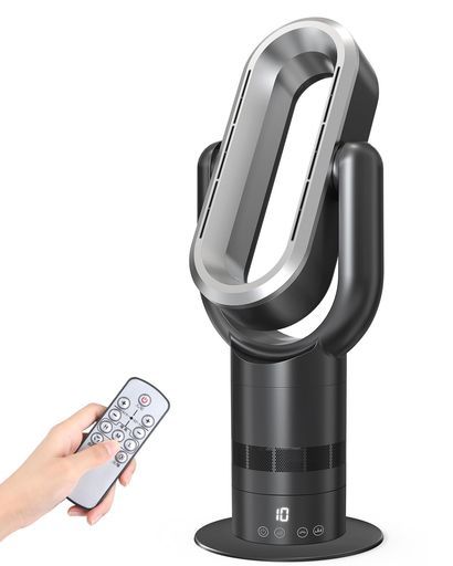 節電対策】タワーファン扇風機羽なし冷風温風強力DCモーター13段階