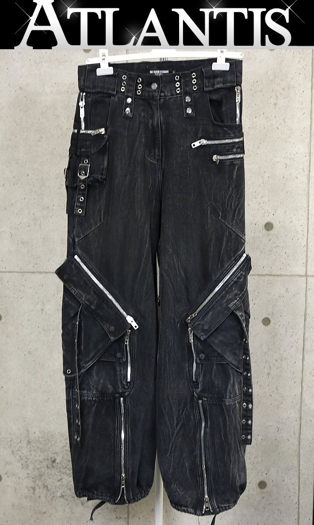 NO|FAITH STUDIOS ノーフェイス ストゥディオス カーゴパンツ デニム メンズ size M 黒系 101781