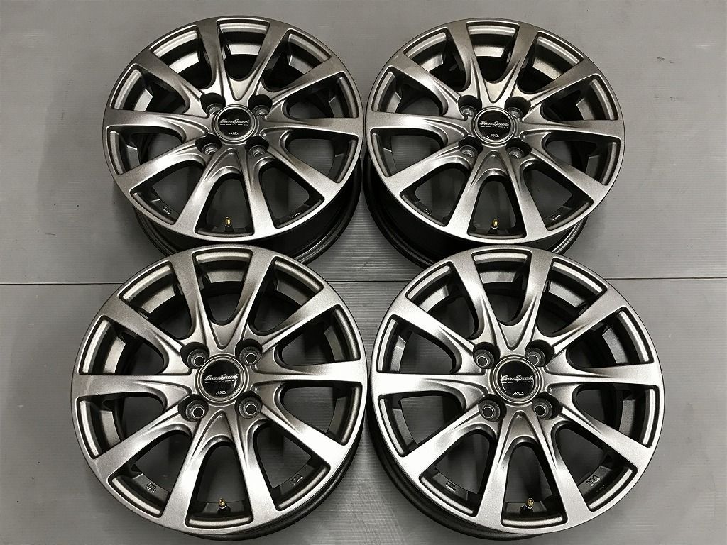 ◎傷 少超 14 inc 5.5 J 38 100|4 H 個人宅OK 4本 検 ヤリス ヴィッツ シエンタ ノート マーチ スイフト デミオ ルーミー ソリオ