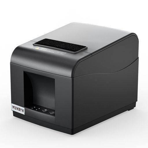 MUNBYNレシートプリンター感熱式80 mm幅ESC|POSエプソン指令対応USB|LAN接続高速印刷230 mm|s居酒屋|駐車場|ガソリンスタンド|本屋| 適用インボイス制度対応