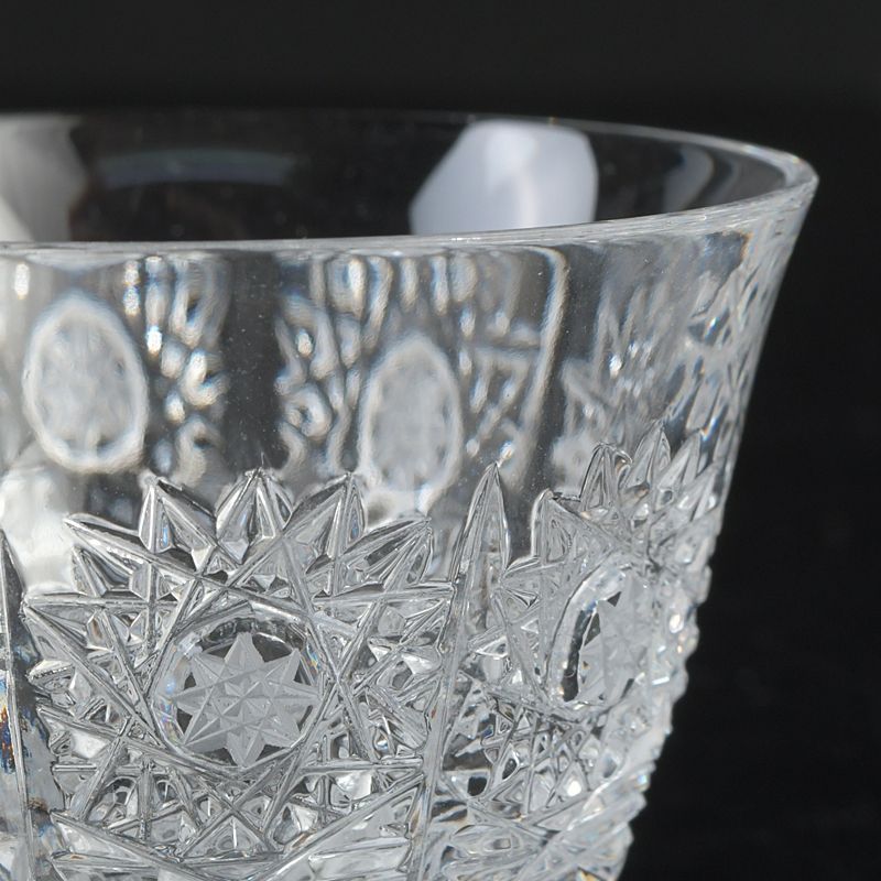 BOHEMIA ボヘミアクリスタルグラス 酒盃 煎茶器 5客 箱付 C S543