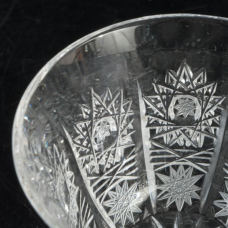 BOHEMIA ボヘミアクリスタルグラス 酒盃 煎茶器 5客 箱付 C S543