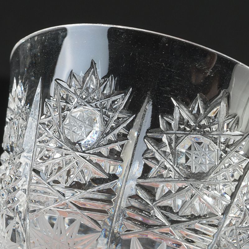 BOHEMIA ボヘミアクリスタルグラス 酒盃 煎茶器 5客 箱付 C S543