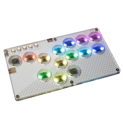 ylinixseriesL 14ゴーストシャフト Ghostシャフト を搭載レバーレスアケコンアケコンレバーレスロープロオールボタンforPC|NSwitch 2|PS 4 PS 3天板カスタマイズ用テンプレート