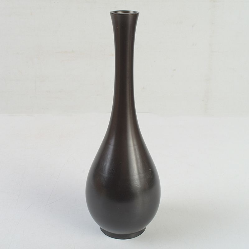 風爐師 一ノ瀬宗辰作 唐銅 鶴首花入 花瓶 共箱 C S544 - メルカリ