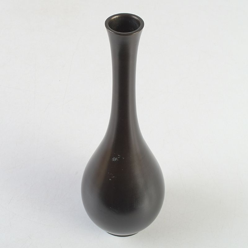 風爐師 一ノ瀬宗辰作 唐銅 鶴首花入 花瓶 共箱 C S544 - メルカリ