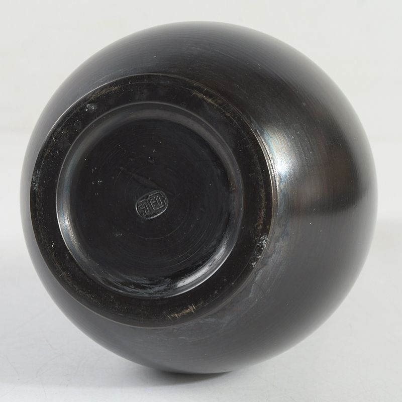 風爐師 一ノ瀬宗辰作 唐銅 鶴首花入 花瓶 共箱 C S544 - メルカリ