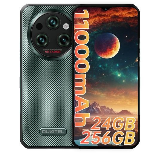 タフネススマホsimフリー 24 GB|256 GB|1 TB Android 14スマホ 11000 mAh大容量バッテリー|58 MP 16 MPカメラ|6.6インチ大画面タフネススマホ防水防塵耐衝撃