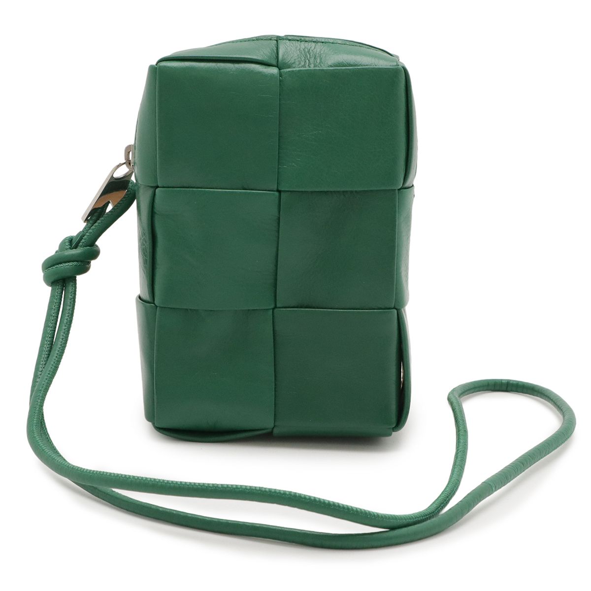 BOTTEGA VENETA ボッテガ ヴェネタ マキシイントレチャート カセット ショルダーバッグ コンパクトバッグ ポーチ 小物入れ レザー グリーン 緑